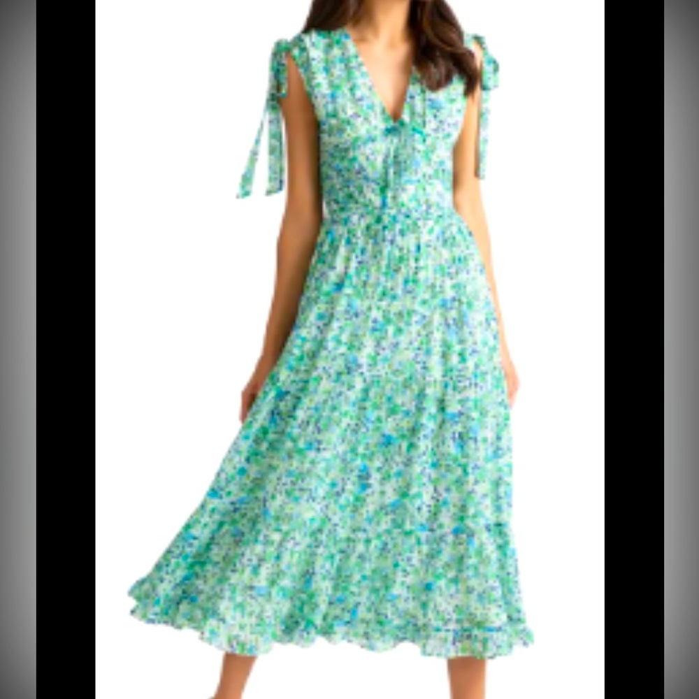 Shoshanna Helena Misty Floral Midi Dress NWT
